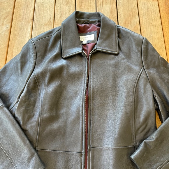 Vintage Liz Claiborne Leather Jacket - Picture 2 of 8